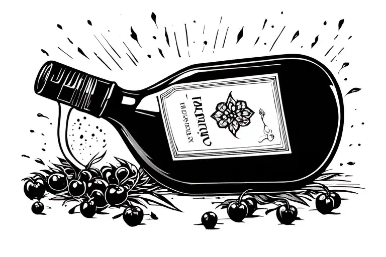 Wine Bottle And Nurseman
