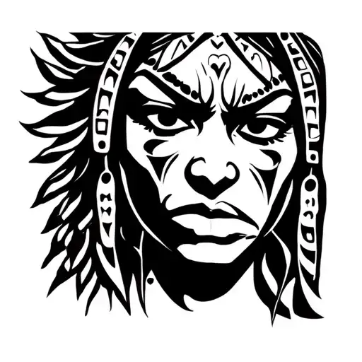 Brazilian Native Girl Angry Face