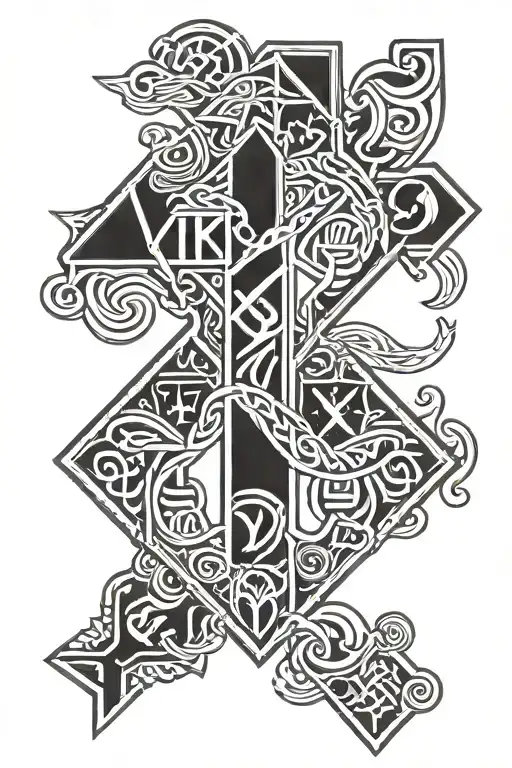 Road Sign Viking Rune