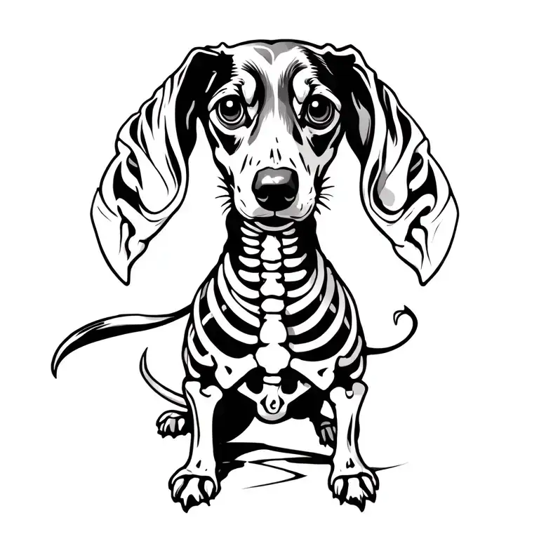 Skeleton Decaying Dachshund