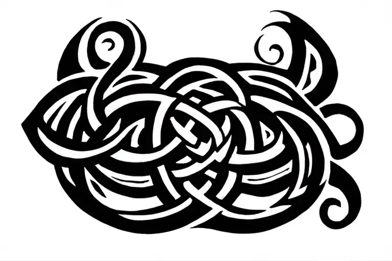 Celtic Knot And Trinity Knot Peck Chest Piece