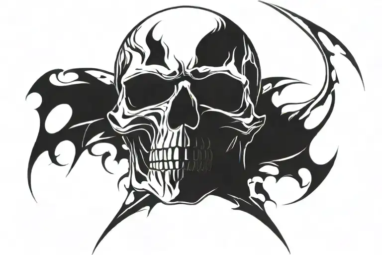 Skull Soft Shading More Line