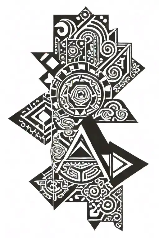 Aztec Tribal Tattoo Design