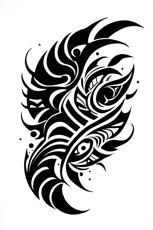 Neo Tribal Leg Sleeve Dark