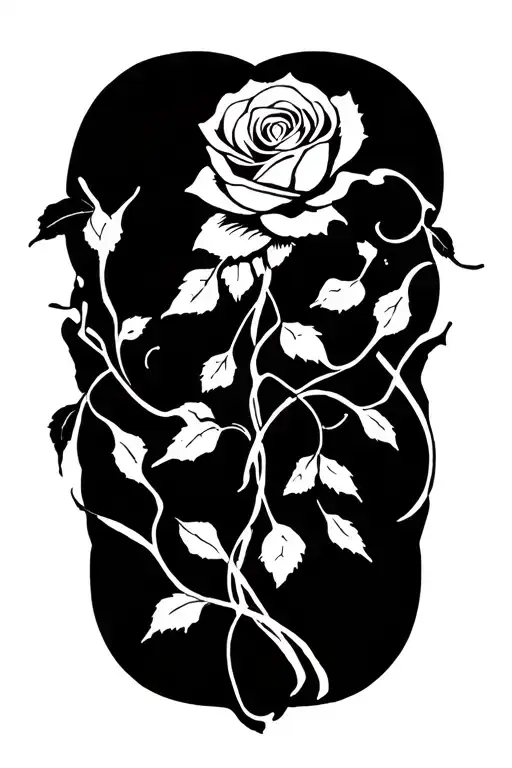 Vines With A Rose Intertwined