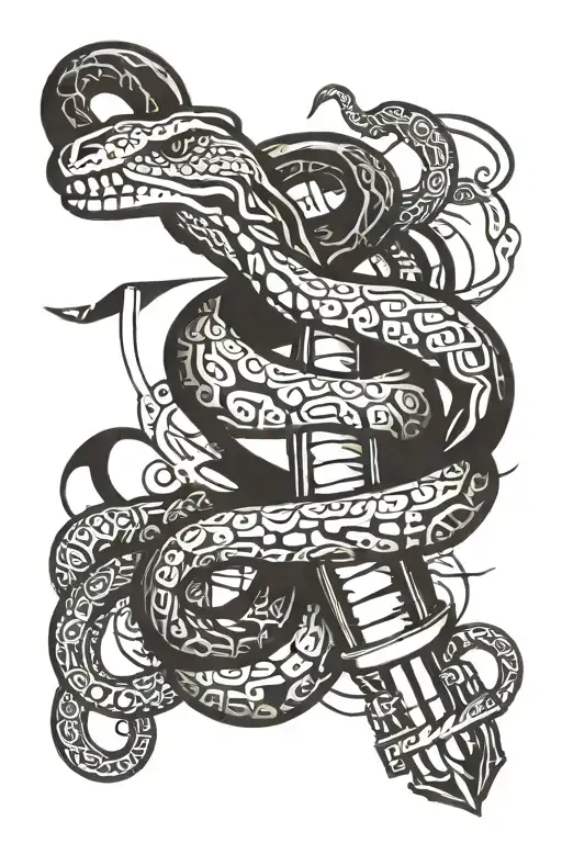 Type 1 Diabetes Snake Wrapped Syringe Filled