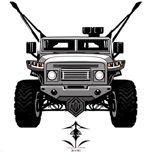 Military Vehicle With Ornament Design Inspired