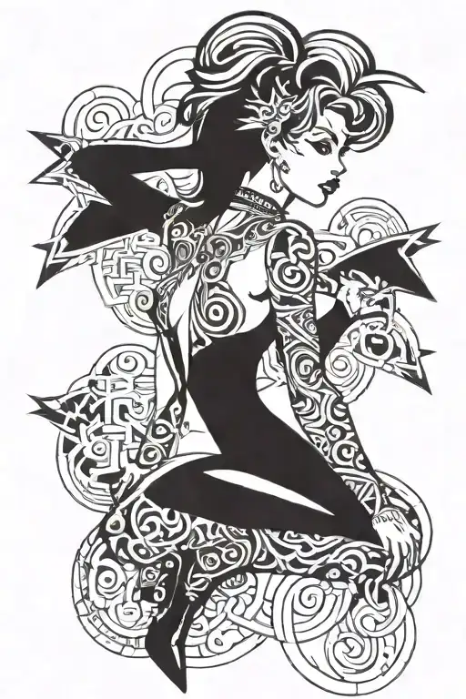 Sexy Punk Rock Girl Pinup