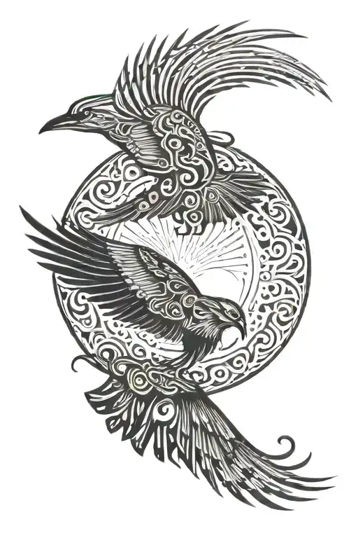 Bird Flying In Front Of Sun Long Sunrays