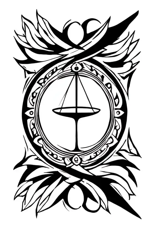 Libra Symbol Surrounded