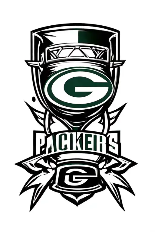 Packers Logo With Trophy