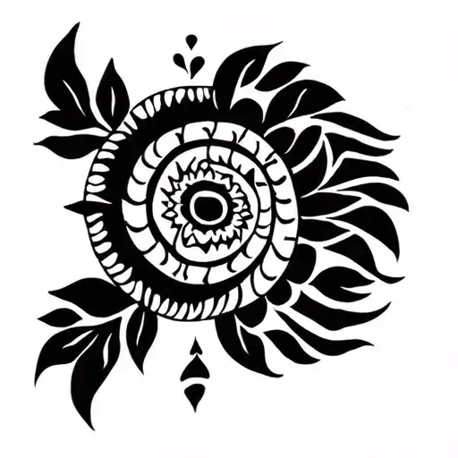 Tribal Afro Brazilian Inspired Tattoo Designed To Wrap Around The Arm