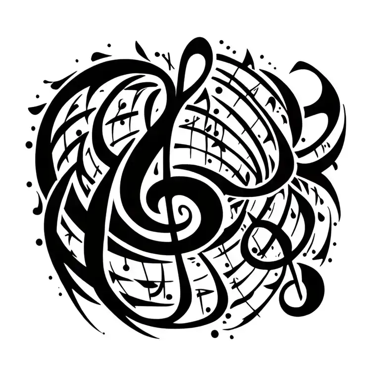 Treble Bass Clef Intertwined