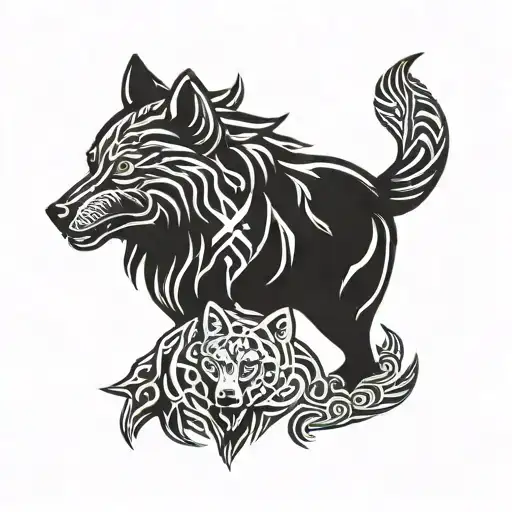 Wolf And Bear In Harmony