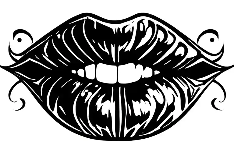 Romantic Vampires Lips Surounded