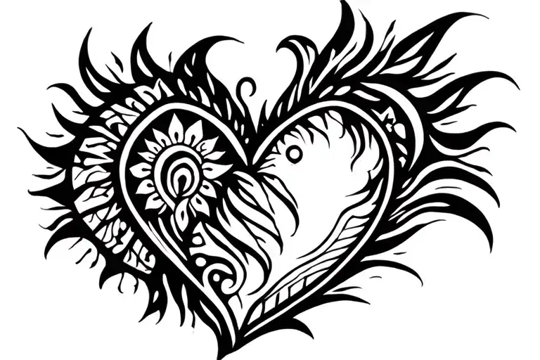 Lower Back Heart Tribal