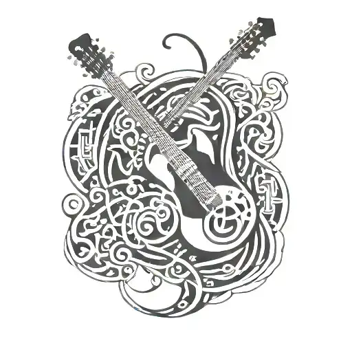 Guitar Strings Intertwined