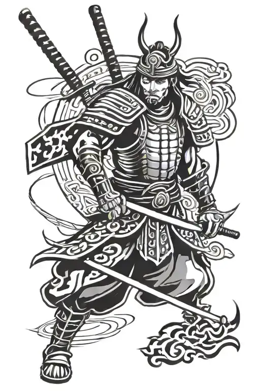 Samurai Warrior Holding