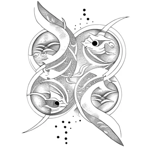 Pisces And Leo Hugging Virgo