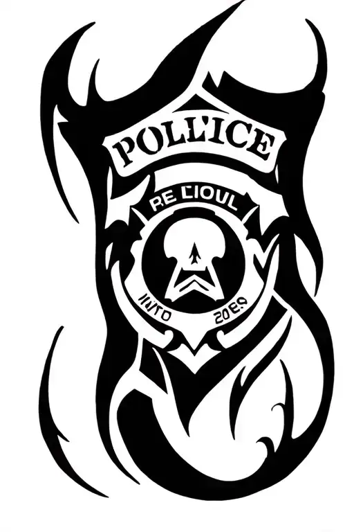 Police Badge Surrounded