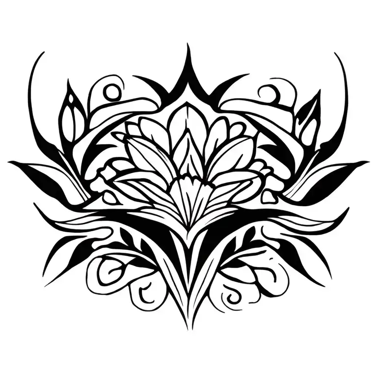 Floral Tribal Design