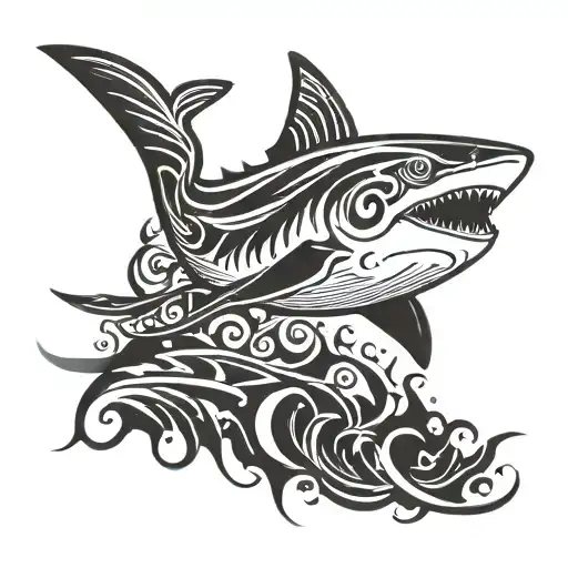 Shark Swimming Upstream