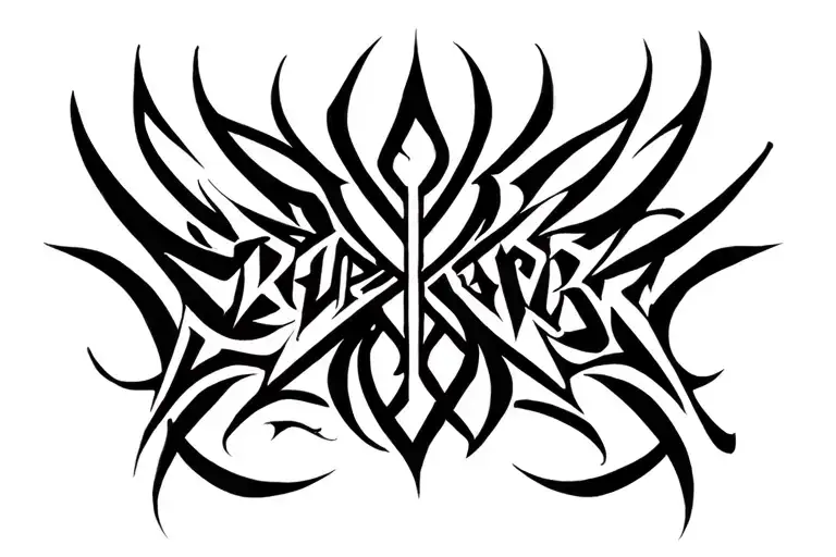 Ambigram Tattoo Of The Text