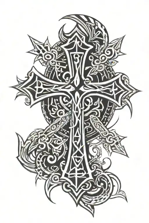 In God We Trust With Crosses