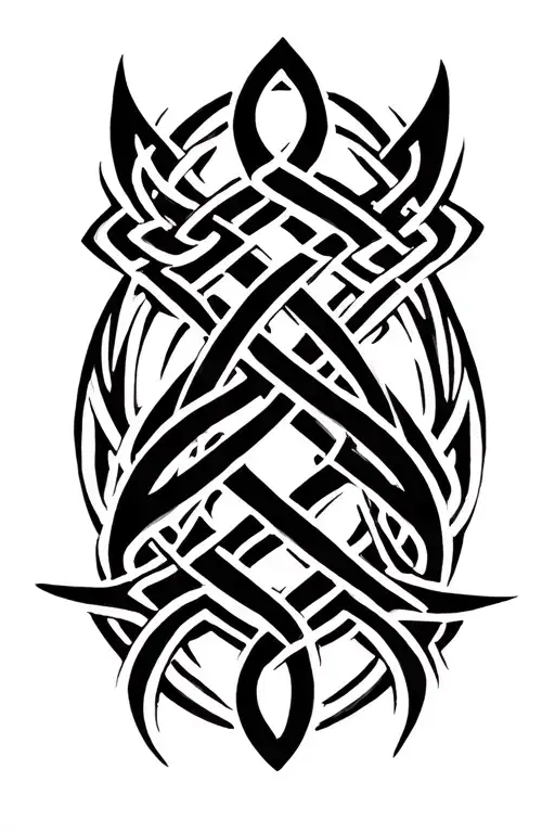 Witches Knot Design Incorporating Elements