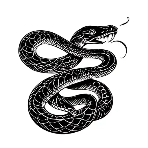 Blackout Tattoo Taipan Snake