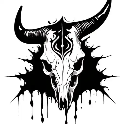 Bull Skull Who Has Blood