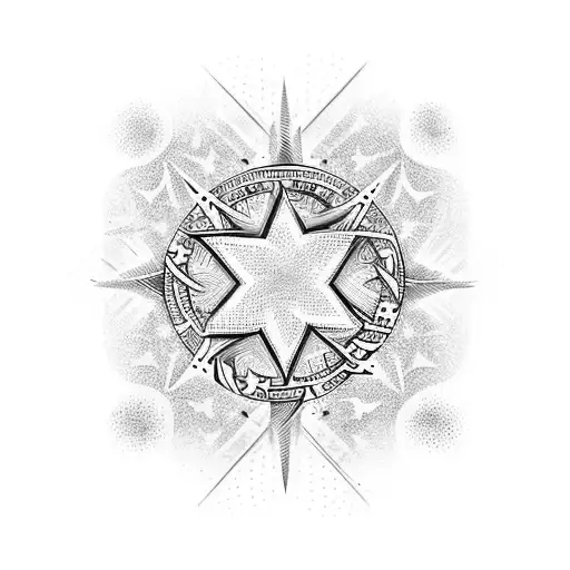 Five Music Notes That Form A Star