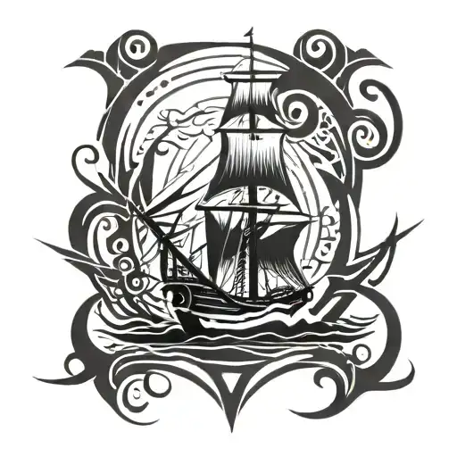 Sailing Ship Navigating