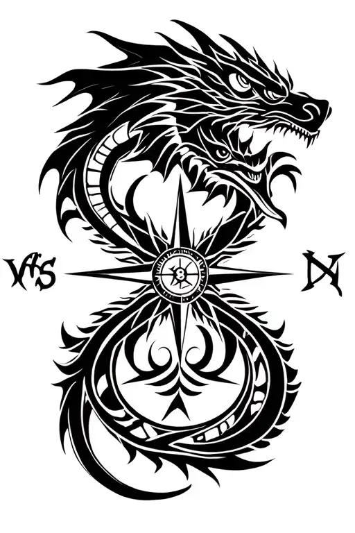 Dragon Compass Design