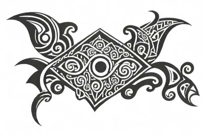 Mix Maori And Polynesian Arm Band