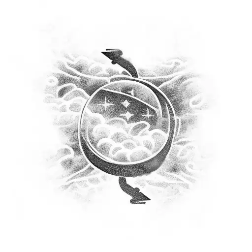 Sky Clouds Fire Rain Armband