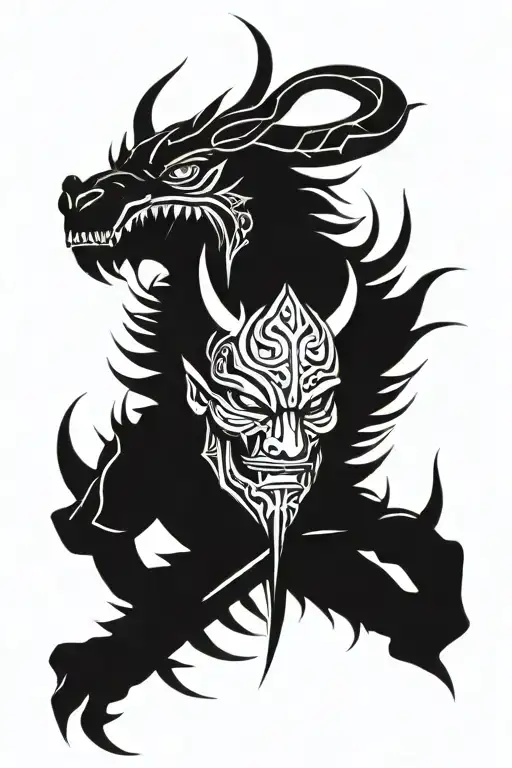 Daggers And Oni Masks