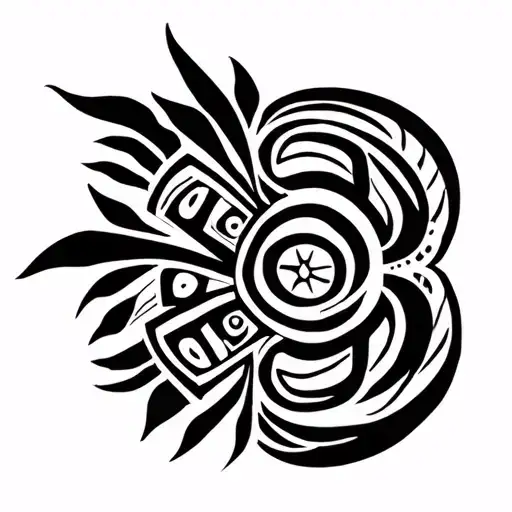 Polynesian Maori Style Tattoo Design