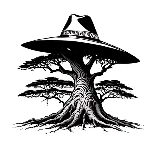 Baobab Tree With A Godfather Hat On Top