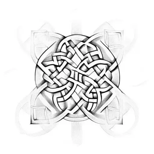 Celtic Knot With Binary Numbers