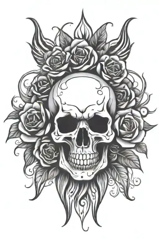 Skull And Roses