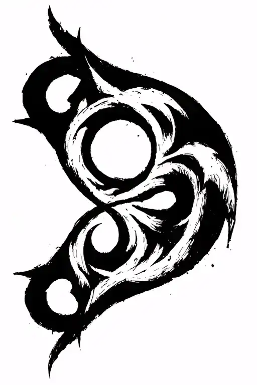 Blackwork Modern Raw Cyber Sigilism Grunge Dark Expressive Chaotic Brushwork Occult Horror Biomech