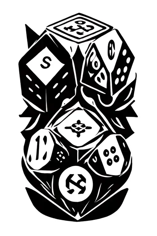 Vegvisir With Dnd Dice As The Spokes