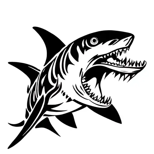 Shark With Polynesian Style