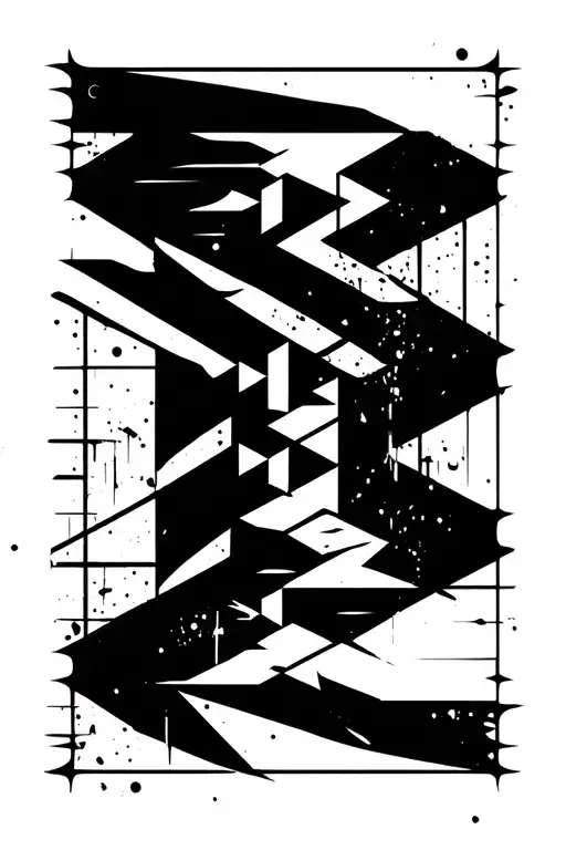 Distressed Geometric Tribal Patterns