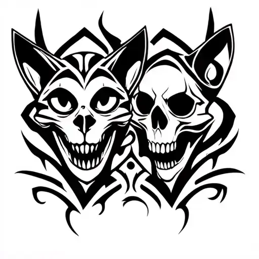 Neo Tribles With Cat Skull