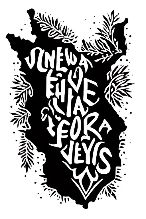 Jamaica Map And Text