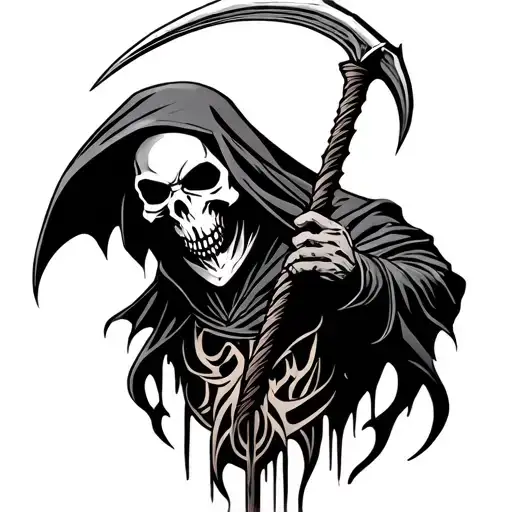 Grim Reaper Upper Chest With Scythe