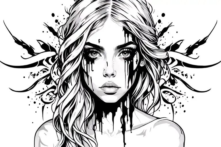 Battered And Bruised Female Addict Portrait