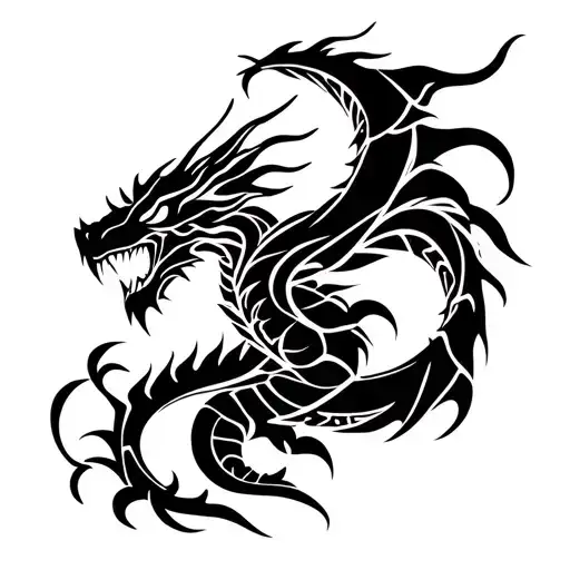 A Dragon Winding Around The Mountain